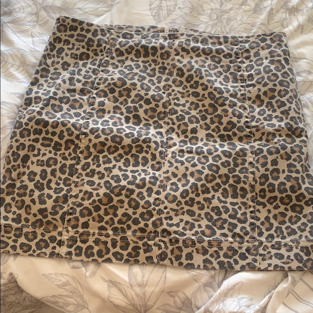 Leopard Print Mini Skirt